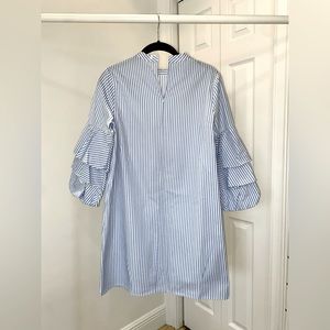 Zara Striped 3/4 Layered Sleeved Dress